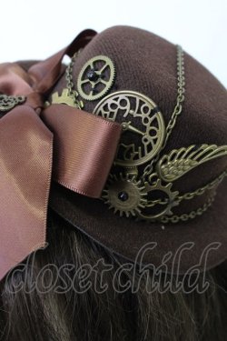 画像4: Amavel / ギアモチーフミニHAT  ブラウン T-26-02-19-039-CA-AC-SA-ZT