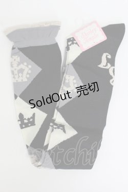 画像1: Shirley Temple / クラウンダイヤオーバーニー 22-24CM 黒 T-26-02-19-006-ET-ZA-SA-ZT