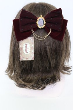 画像1: Amavel / エンブレムカメオリボン2WAY  ボルドー T-26-02-19-044-CA-AC-SA-ZT