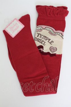 画像1: Shirley Temple / CARROUSELオーバーニー 22-24CM 赤 T-26-02-19-007-ET-ZA-SA-ZT