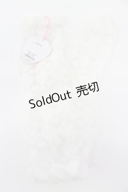 画像2: BABY,THE STARS SHINE BRIGHT / BABYダイヤ柄シースルーオーバーニーソックス  白 T-26-02-19-001-BA-ZA-SA-ZT437