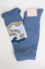 画像1: Shirley Temple / CARROUSELオーバーニー 22-24CM 青 T-26-02-19-011-ET-ZA-SA-ZT437 (1)