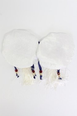 画像2: Amavel / シニヨンカバー  白Ｘネイビー T-26-02-19-021-CA-AC-SA-ZT