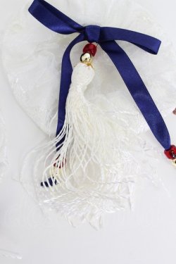 画像4: Amavel / シニヨンカバー  白Ｘネイビー T-26-02-19-021-CA-AC-SA-ZT