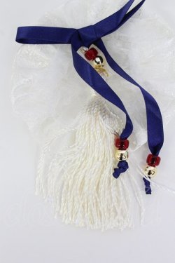 画像5: Amavel / シニヨンカバー  白Ｘネイビー T-26-02-19-021-CA-AC-SA-ZT