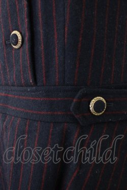 画像4: Jane Marple / ストライプジャンパースカート  ネイビーＸ赤 T-26-02-20-023-JM-OP-SA-ZT