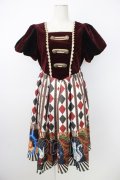 axes femme kawaii / ドールズサーカスワンピース  ボルドー T-26-02-20-024-AX-OP-SA-ZT