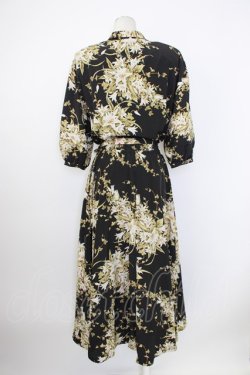 画像2: INGEBORG / 百合ブーケ柄ワンピース  クロ T-26-02-20-026-LO-OP-OW-ZT