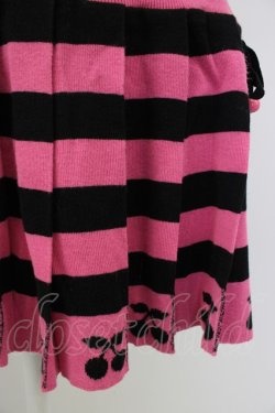 画像4: MILK / チェリーボーダーニットスカート  濃ピンクＸ黒 T-26-02-20-028-ML-SK-SA-ZT