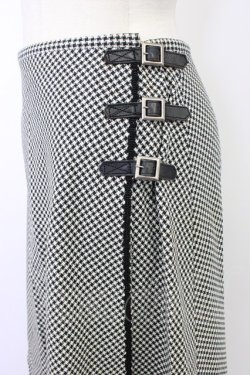 画像3: INGEBORG / ベルト使い千鳥柄スカート L クロ T-26-02-20-030-LO-SK-OW-ZT