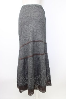 画像2: INGEBORG / レース配色カットスカート  グレー T-26-02-20-031-LO-SK-OW-ZT