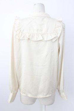 画像2: axes femme kawaii / ヴィンテージサテンブラウス M 生成り T-26-02-20-004-AX-BL-SA-ZT