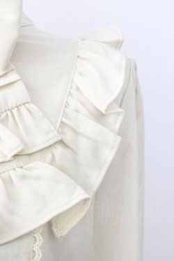 画像3: axes femme kawaii / ヴィンテージサテンブラウス M 生成り T-26-02-20-004-AX-BL-SA-ZT