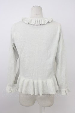 画像2: Nile Perch / リボンレースラメニットカーディガン  シルバー T-26-02-20-001-LO-TO-SA-ZT