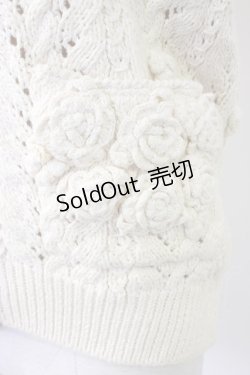 画像3: PINK HOUSE / お花モチーフ使いニットベスト  ベージュ T-26-02-20-006-LO-TO-OW-ZT632