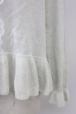 画像3: Nile Perch / リボンレースラメニットカーディガン  シルバー T-26-02-20-001-LO-TO-SA-ZT