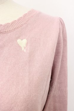 画像3: axes femme kawaii / メルティハートショートカーディガン  ピンク T-26-02-20-008-AX-TO-SA-ZT