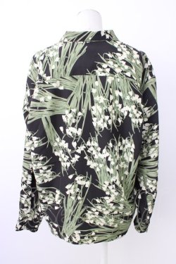 画像2: INGEBORG / 鈴蘭柄シャツ  クロ T-26-02-20-010-LO-BL-OW-ZT