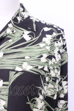 画像3: INGEBORG / 鈴蘭柄シャツ  クロ T-26-02-20-010-LO-BL-OW-ZT