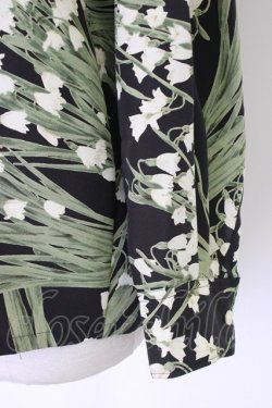 画像4: INGEBORG / 鈴蘭柄シャツ  クロ T-26-02-20-010-LO-BL-OW-ZT