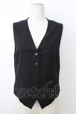 画像1: INGEBORG / 鈴蘭柄切り替えベスト  クロ T-26-02-20-011-LO-TO-OW-ZT