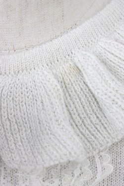 画像5: Nile Perch / リボンレースラメニットカーディガン  シルバー T-26-02-20-001-LO-TO-SA-ZT