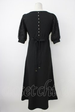 画像2: MISCH MASCH / レース袖Aラインワンピース F 黒 T-26-02-20-018-PU-OP-SA-ZT