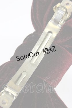 画像3: Fi.n.t / ベロアビッグリボンバレッタ  ワイン T-26-02-21-027-CA-AC-OW-ZT