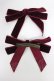 画像2: Fi.n.t / ベロアプチリボンヘアクリップセット  ワイン T-26-02-21-031-CA-AC-OW-ZT (2)