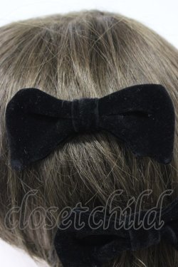 画像2: Fi.n.t / プチベロアコウモリリボンクリップセット  クロ T-26-02-21-033-CA-AC-OW-ZT