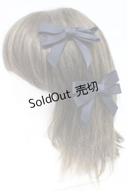 画像1: Fi.n.t / リトルリボンヘアクリップセット  ネイビー T-26-02-21-035-CA-AC-OW-ZT