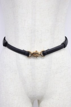 画像1: F i.n.t / Uバックルベルト  クロ T-26-02-21-004-0-ZA-OW-ZT