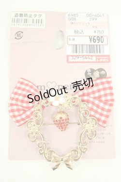 画像1: m petit by misako / AMイチゴビジューブローチ  ゴールド T-26-02-21-011-0-AC-OW-ZT633-F002