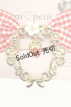 画像3: m petit by misako / AMイチゴビジューブローチ  ゴールド T-26-02-21-011-0-AC-OW-ZT633-F002