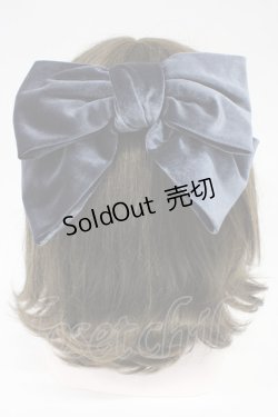 画像1: Fi.n.t / ベロアビッグリボンバレッタ  ブルー T-26-02-21-026-CA-AC-OW-ZT633-F001