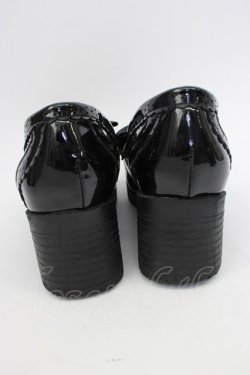 画像2: Amavel / ハートビジュー付きローファーパンプス L ブラック T-26-02-23-022-CA-SH-SA-ZT