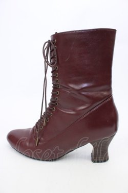 画像3: an another angelus / 細レースアップブーツ L ボルドー T-26-02-23-023-CA-SH-SA-ZT