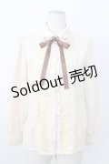 axes femme / 巻きバラ付きブラウス M アイボリー T-26-02-23-031-AX-BL-SA-ZT
