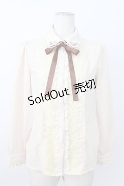 画像1: axes femme / 巻きバラ付きブラウス M アイボリー T-26-02-23-031-AX-BL-SA-ZT