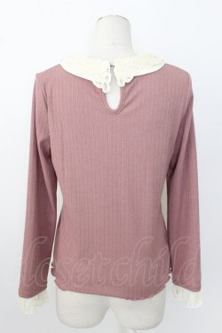 画像2: axes femme POETIQUE / レース襟カットプルオーバー M ピンク T-26-02-23-032-AX-TO-SA-ZT