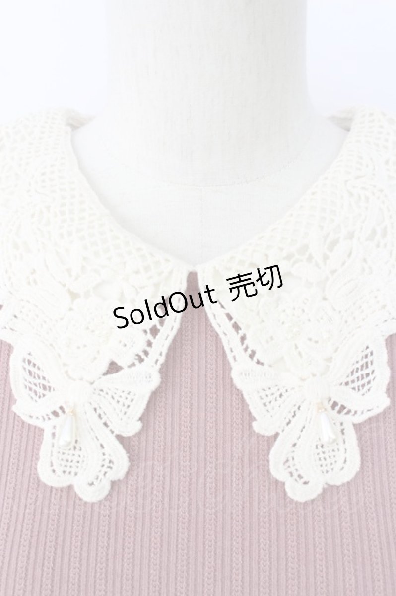 画像4: axes femme POETIQUE / レース襟カットプルオーバー M ピンク T-26-02-23-032-AX-TO-SA-ZH (4)