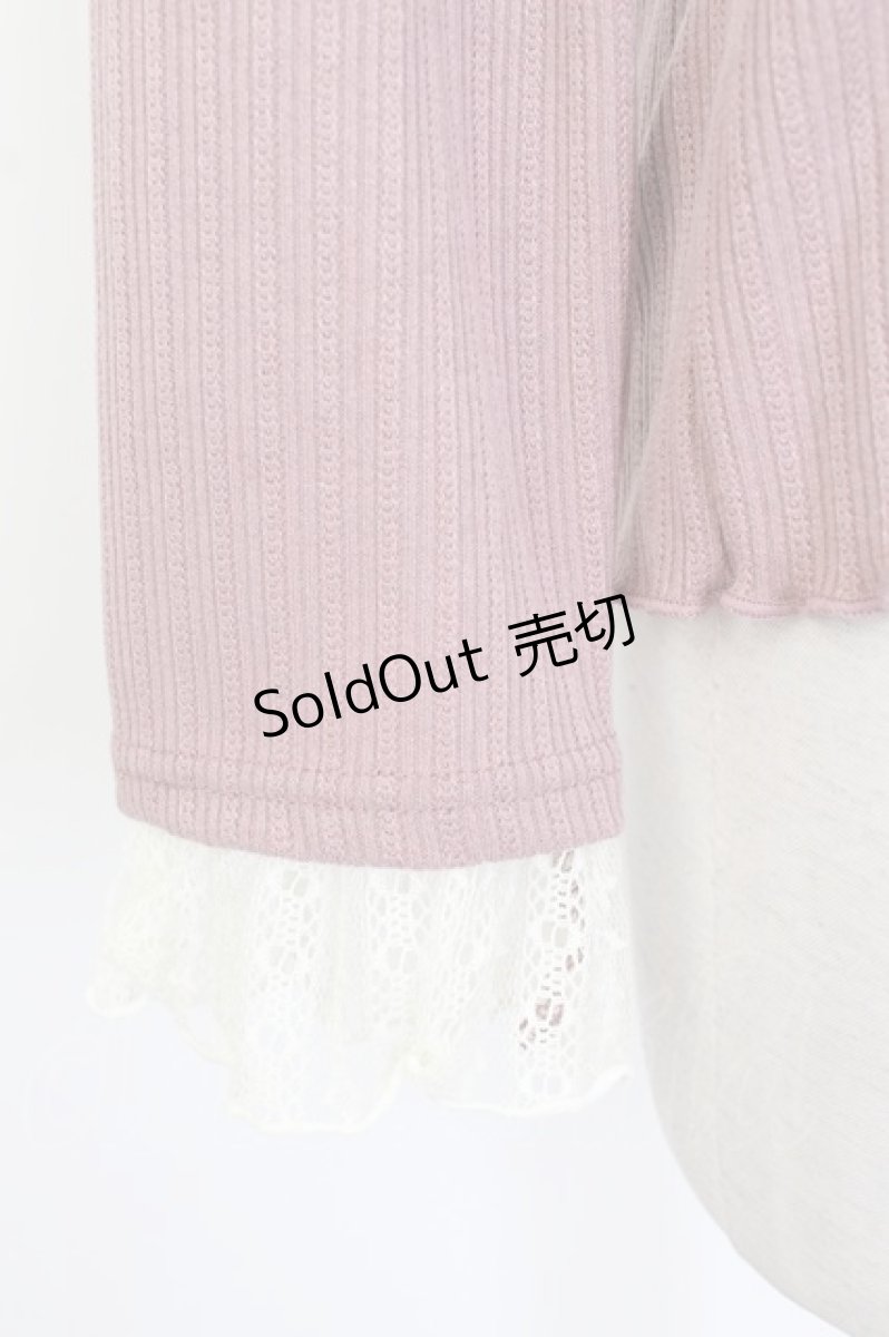 画像5: axes femme POETIQUE / レース襟カットプルオーバー M ピンク T-26-02-23-032-AX-TO-SA-ZH (5)