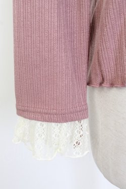 画像5: axes femme POETIQUE / レース襟カットプルオーバー M ピンク T-26-02-23-032-AX-TO-SA-ZT