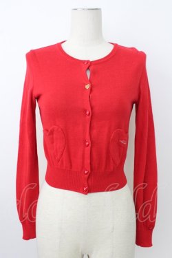 画像1: MILK / BeBeハートカーデ  レッド T-26-02-23-034-ML-TO-SA-ZT