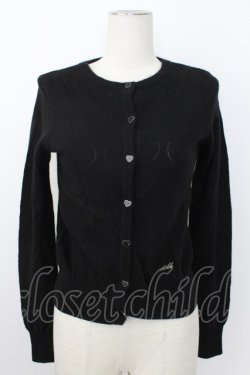 画像1: MILK / ハートボタンカーディガン  ブラック T-26-02-23-038-ML-TO-SA-ZT