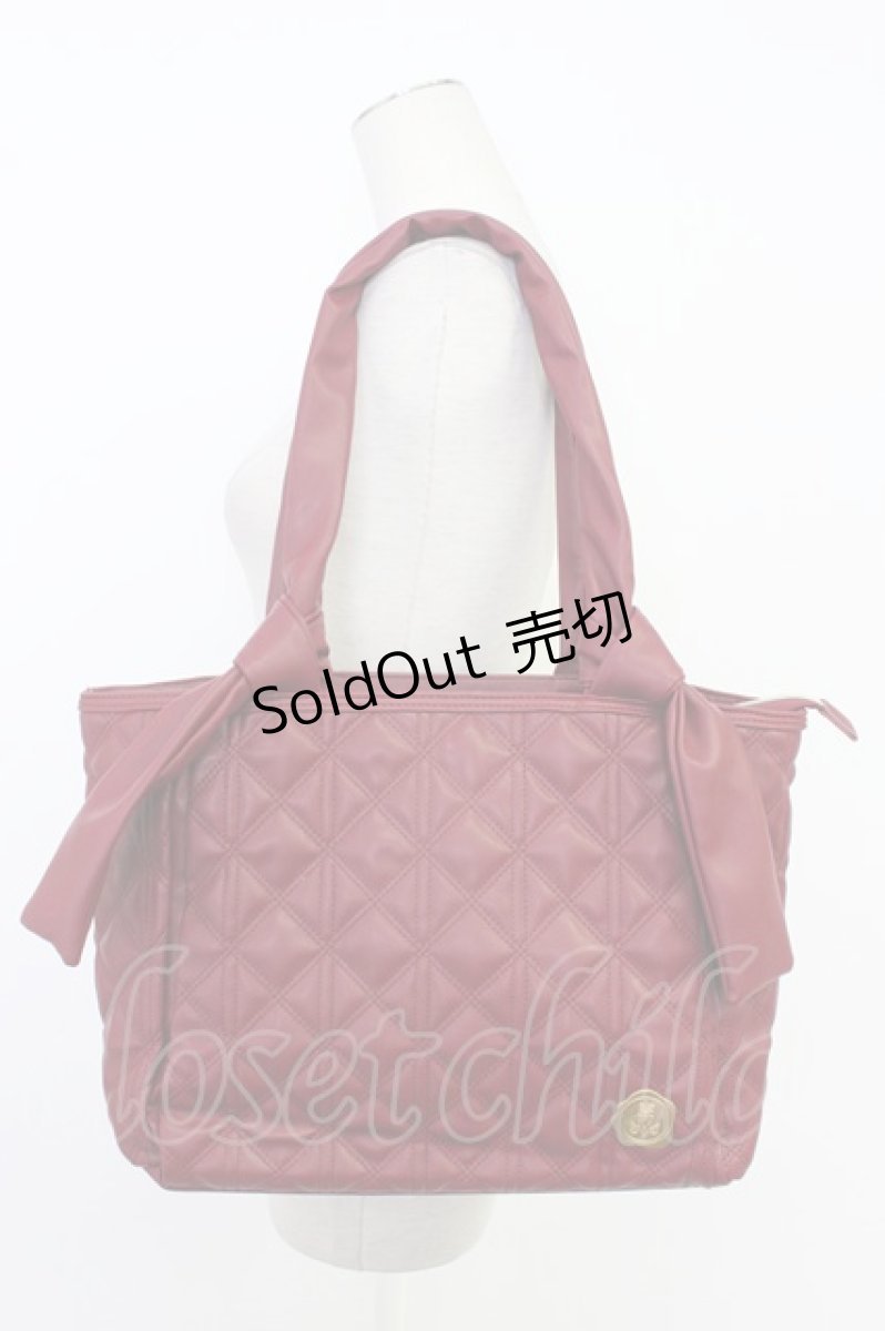 画像1: m petit by misako / NINA'Sキルティングトートバッグ  ボルドー T-26-02-23-010-LO-BG-SA-ZTK038 (1)