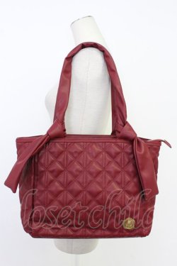 画像1: m petit by misako / NINA'Sキルティングトートバッグ  ボルドー T-26-02-23-010-LO-BG-SA-ZT