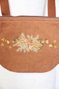 画像3: KANEKO ISAO / 花刺繍ポシェット  ブラウン T-26-02-23-019-EL-BG-OW-ZT