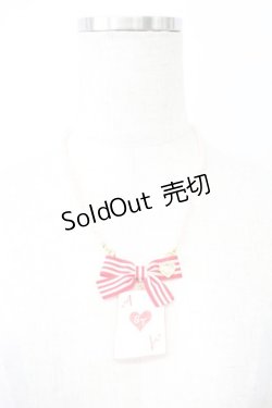 画像1: Shirley Temple / トランプリボンパールネックレス  赤Ｘピンク T-26-02-24-028-ET-AC-SA-ZT