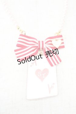 画像2: Shirley Temple / トランプリボンパールネックレス  赤Ｘピンク T-26-02-24-028-ET-AC-SA-ZT